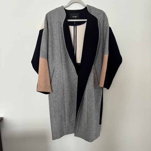 Maje Gileda Color Block Coat - Picture 3 of 5